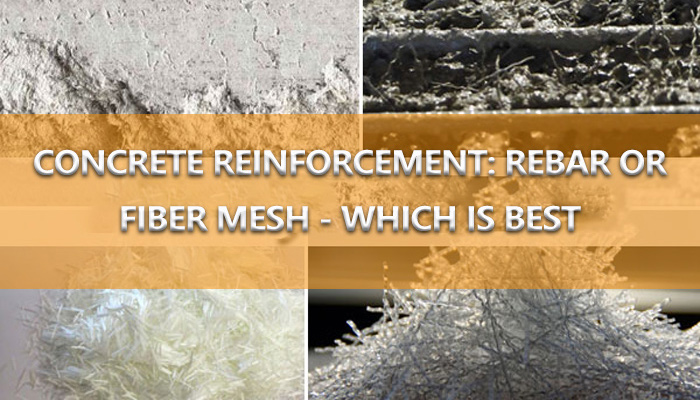concrete reinforcement rebar or fiber mesh